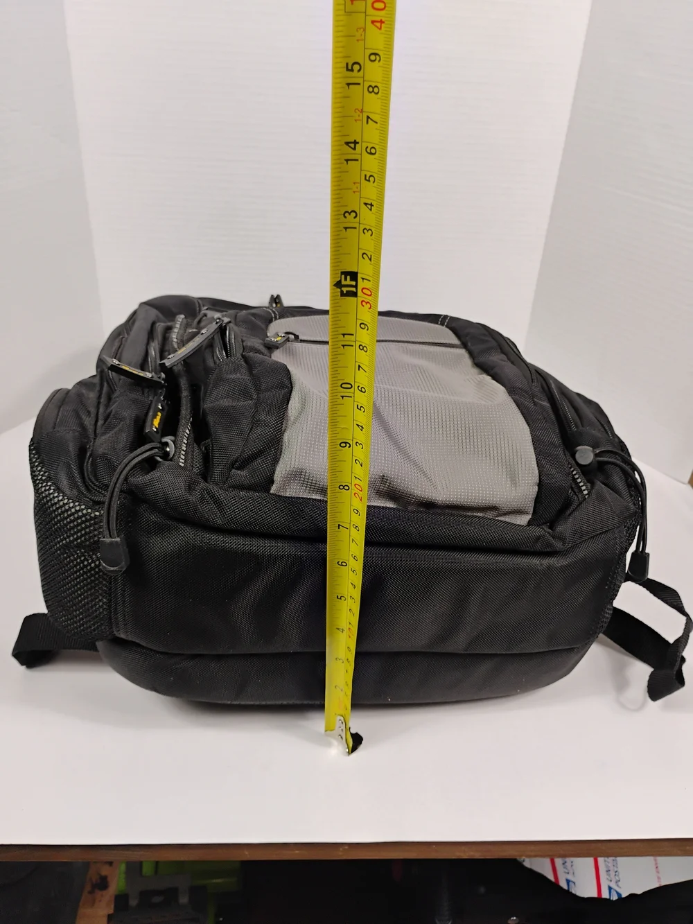 Black and Gray Men's Tech Backpack - Unbranded